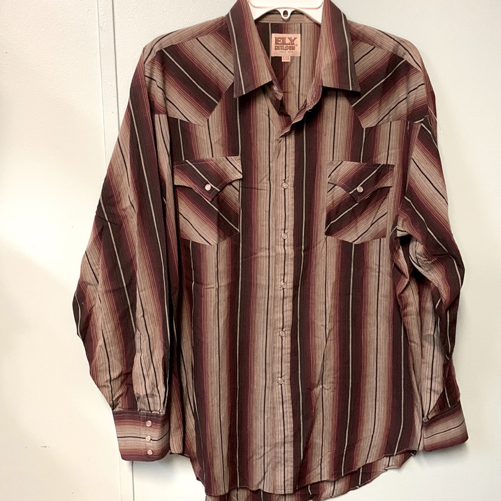 Ely Cattleman Pearl Snap Western Shirt XXL